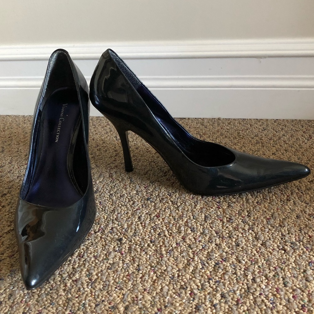 COPY - Roberto Vianni blue metallic pointed heels